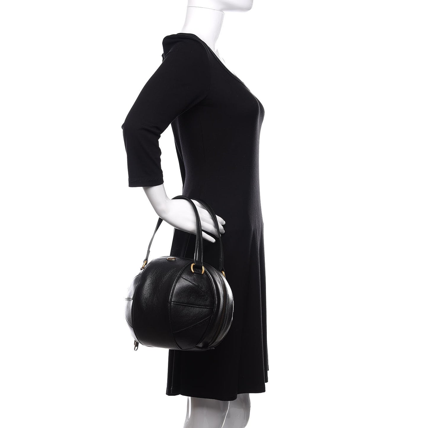 Piuma Lux Energy Tifosa Basketball Shaped Shoulder Bag Black