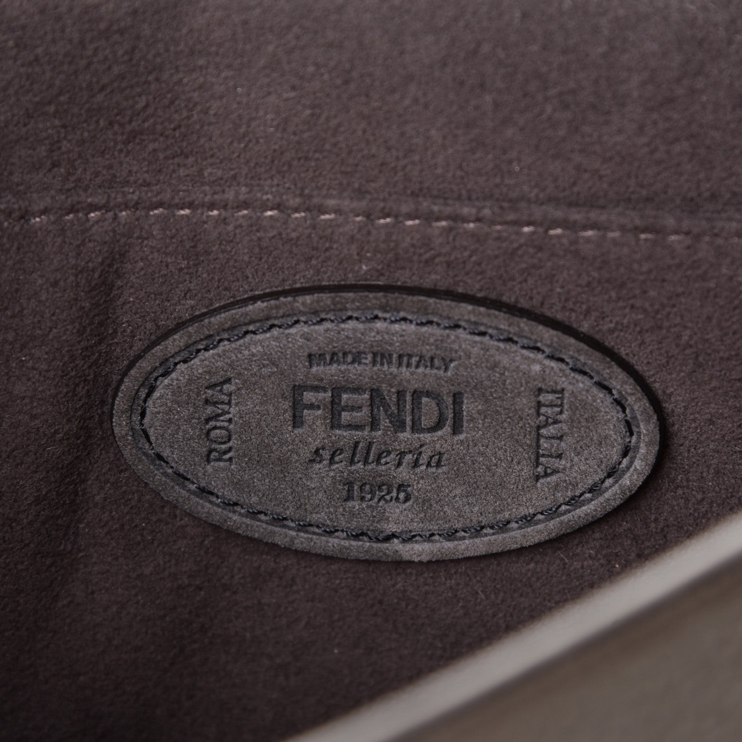 Fendi Cuoio Romano Selleria Metal Stitch Messenger Brown 5 of 8