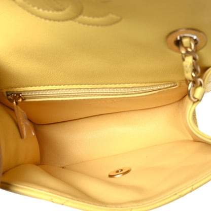 Chanel Caviar Quilted Mini Sweet Classic Flap Yellow 9 of 27