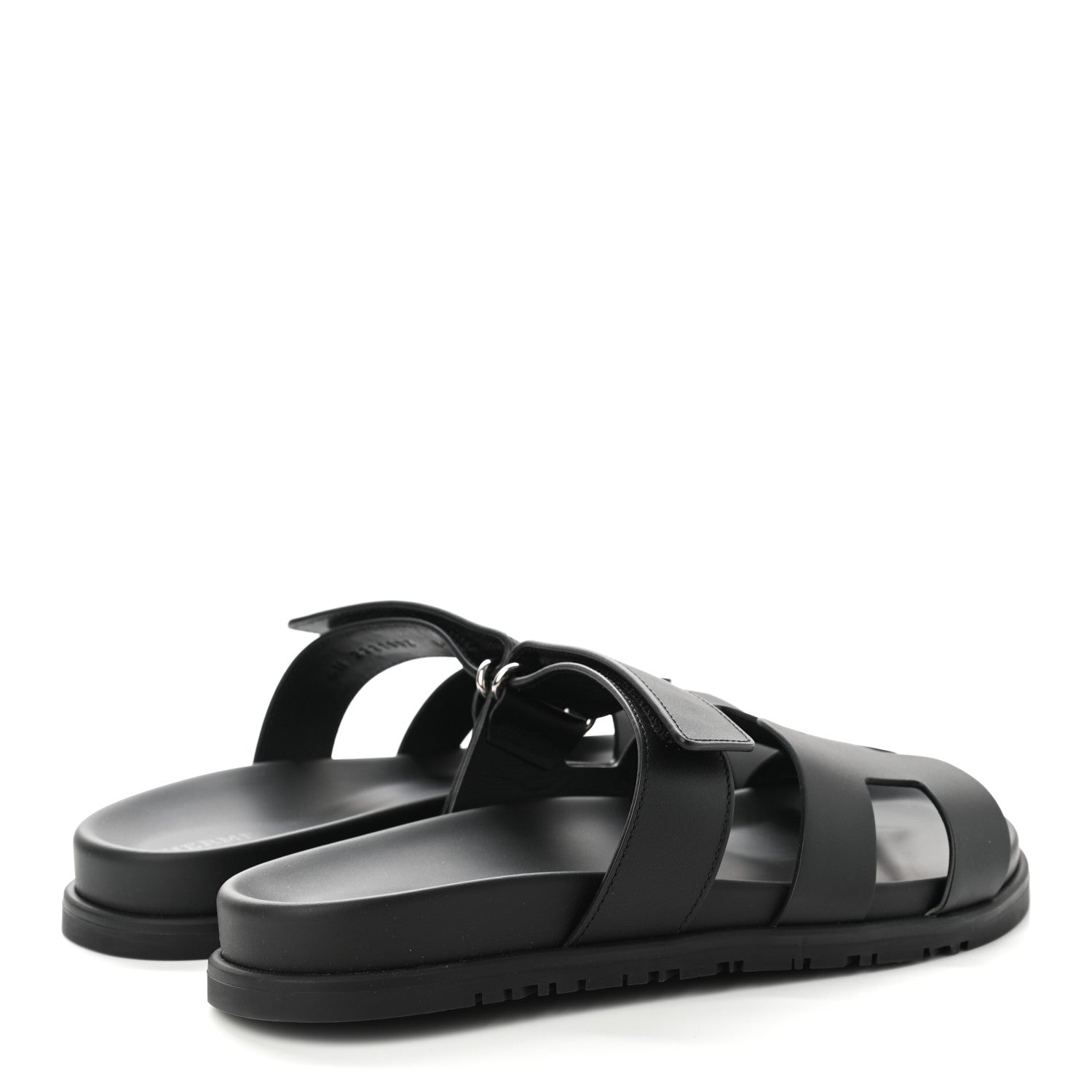 Hermes Calfskin Womens Chypre Sandals 38 Black 4 of 9