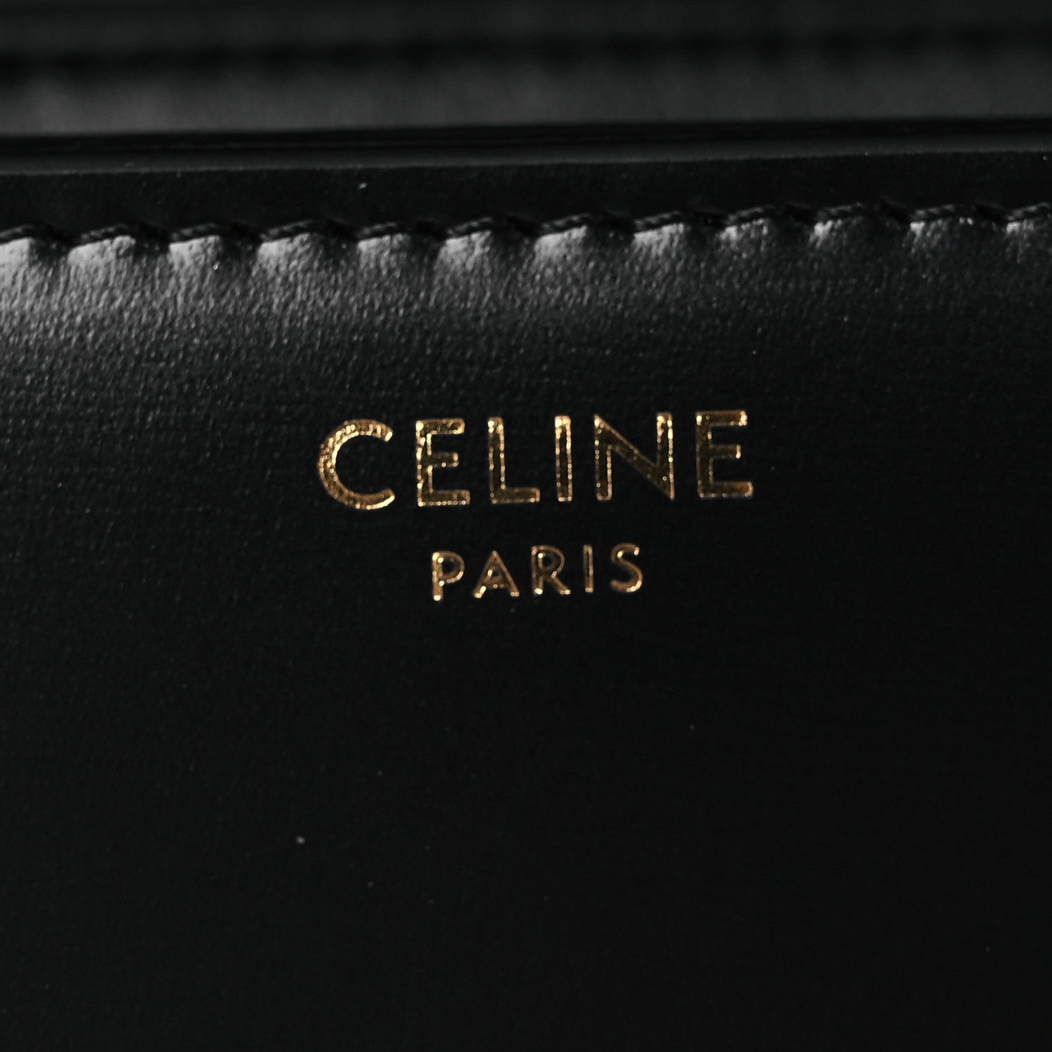 Celine Shiny Calfskin Medium Triomphe Black 6 of 12