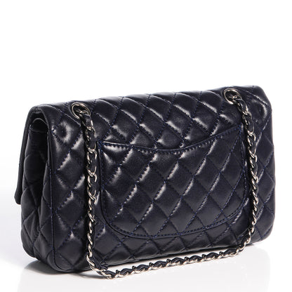 Chanel Lambskin Medium Double Flap Navy 3 of 8