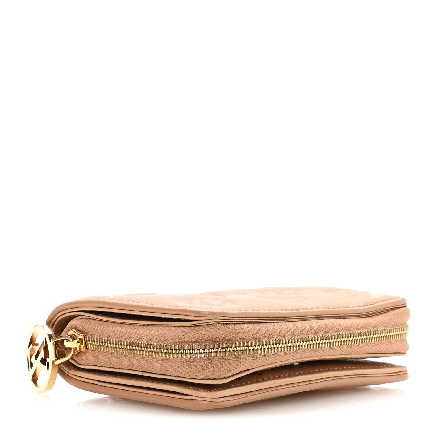 Louis Vuitton Lambskin Embossed Monogram Lou Coussin Wallet Camel 4 of 6