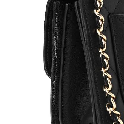 Chanel Calfskin Quilted Small Top Handle Flap Black 10 of 11