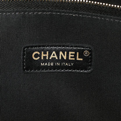 Chanel Patent Calfskin Canvas Printed Large 31 Shopping Bag Black 7 of 12