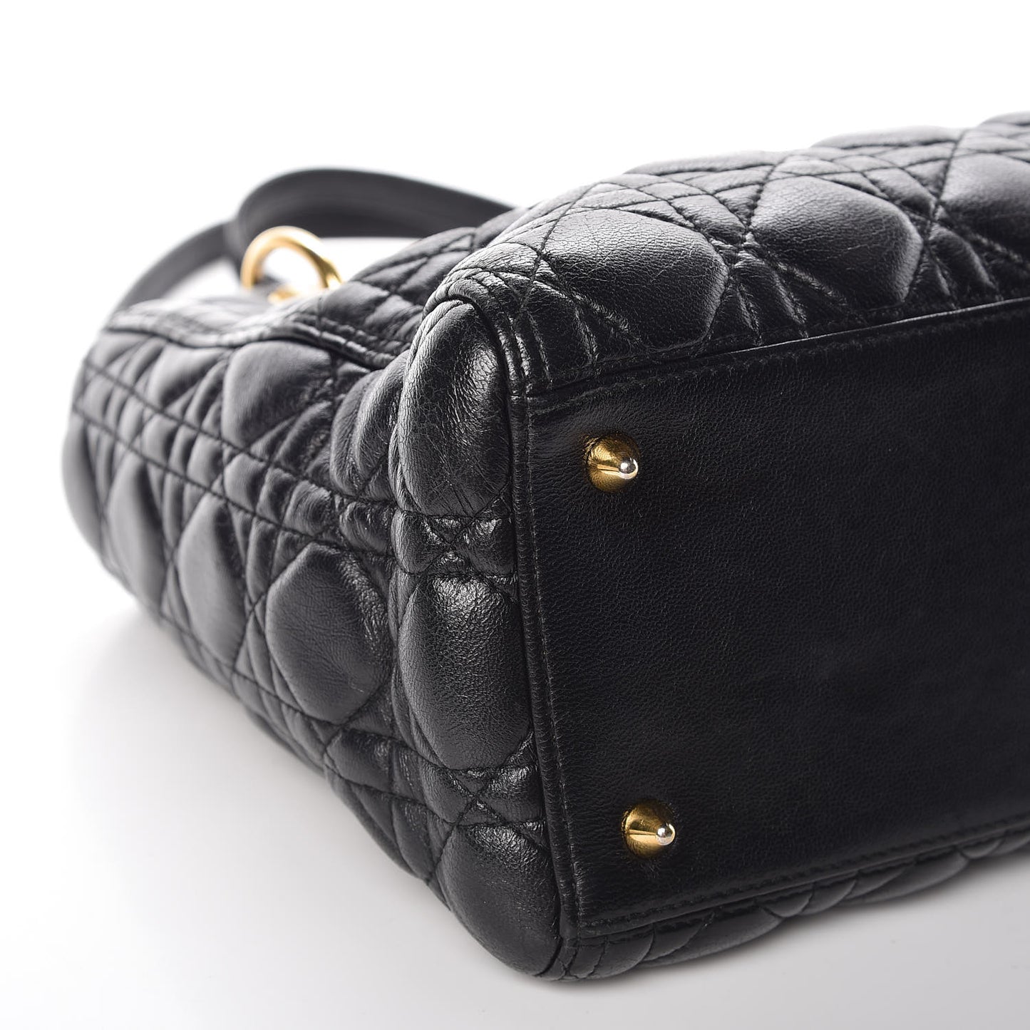 Lambskin Cannage Medium Lady Dior Black