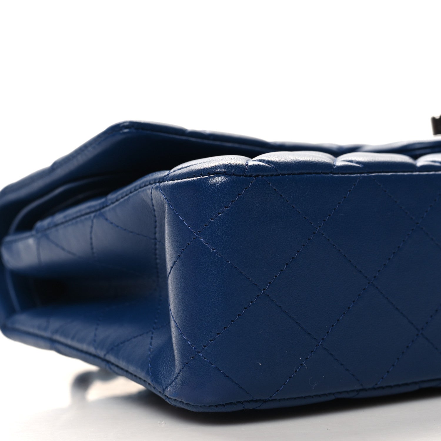 Chanel Lambskin Quilted Medium Double Flap Blue 9 of 10