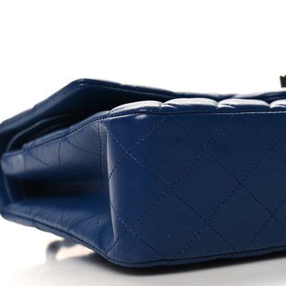 Chanel Lambskin Quilted Medium Double Flap Blue 9 of 10