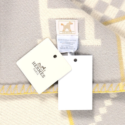 Hermes Wool Cashmere Avalon Animaux Nattes Baby Blanket Gris 3 of 3