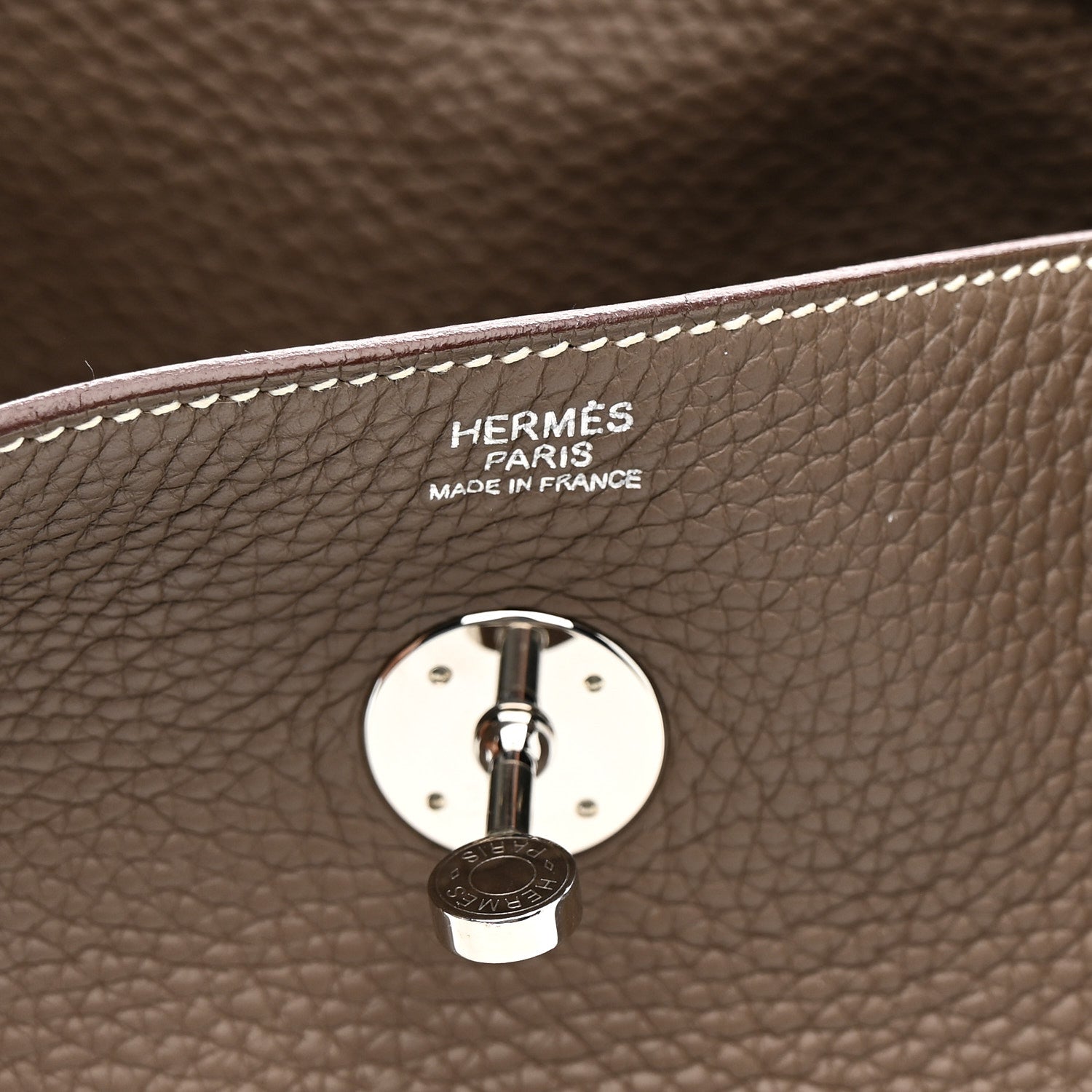 Hermes Taurillon Clemence Lindy 30 Etoupe 6 of 11