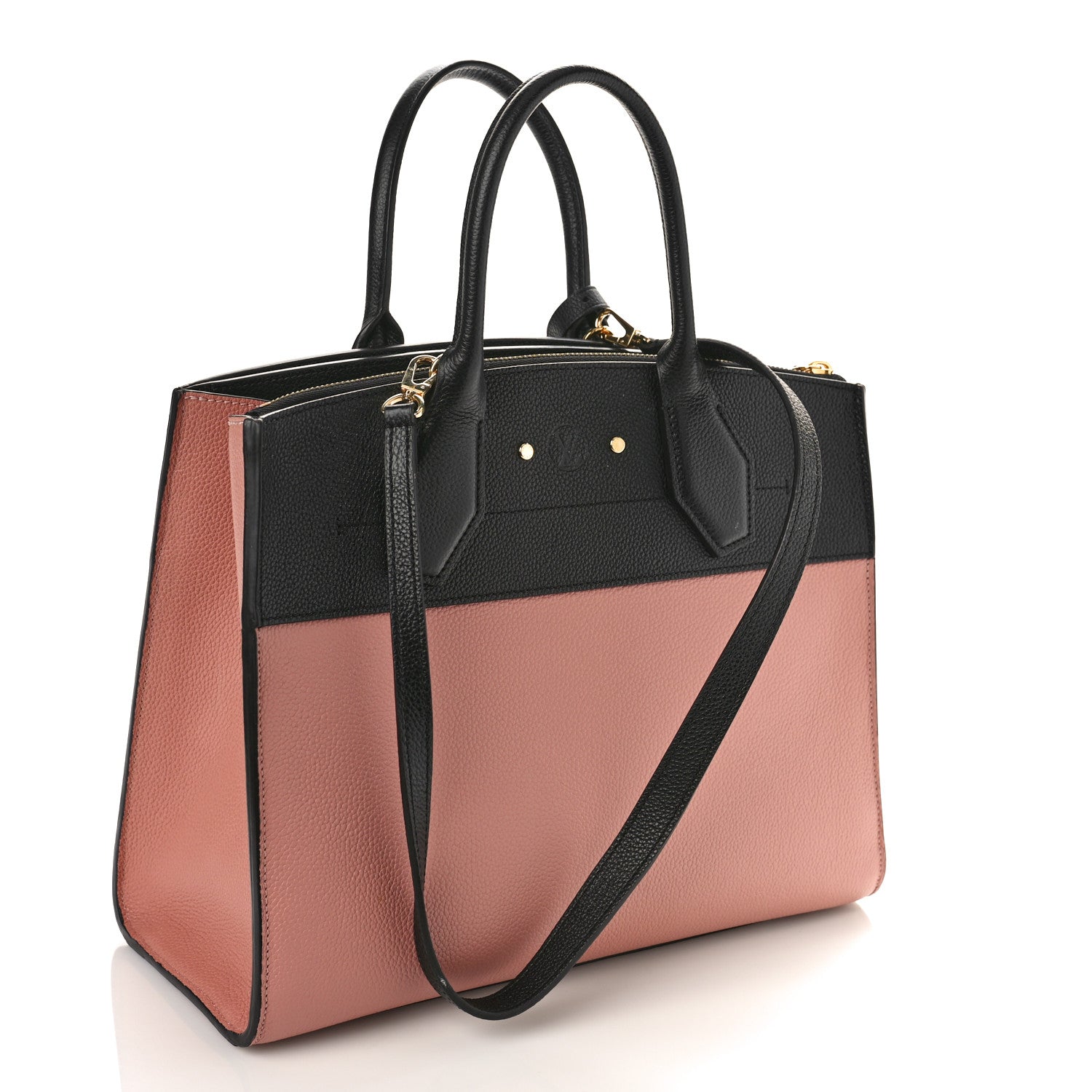 Louis Vuitton Calfskin City Steamer MM Magnolia Black 3 of 8