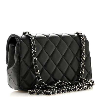 Chanel Lambskin Quilted Extra Mini Rectangular Flap Black 3 of 14
