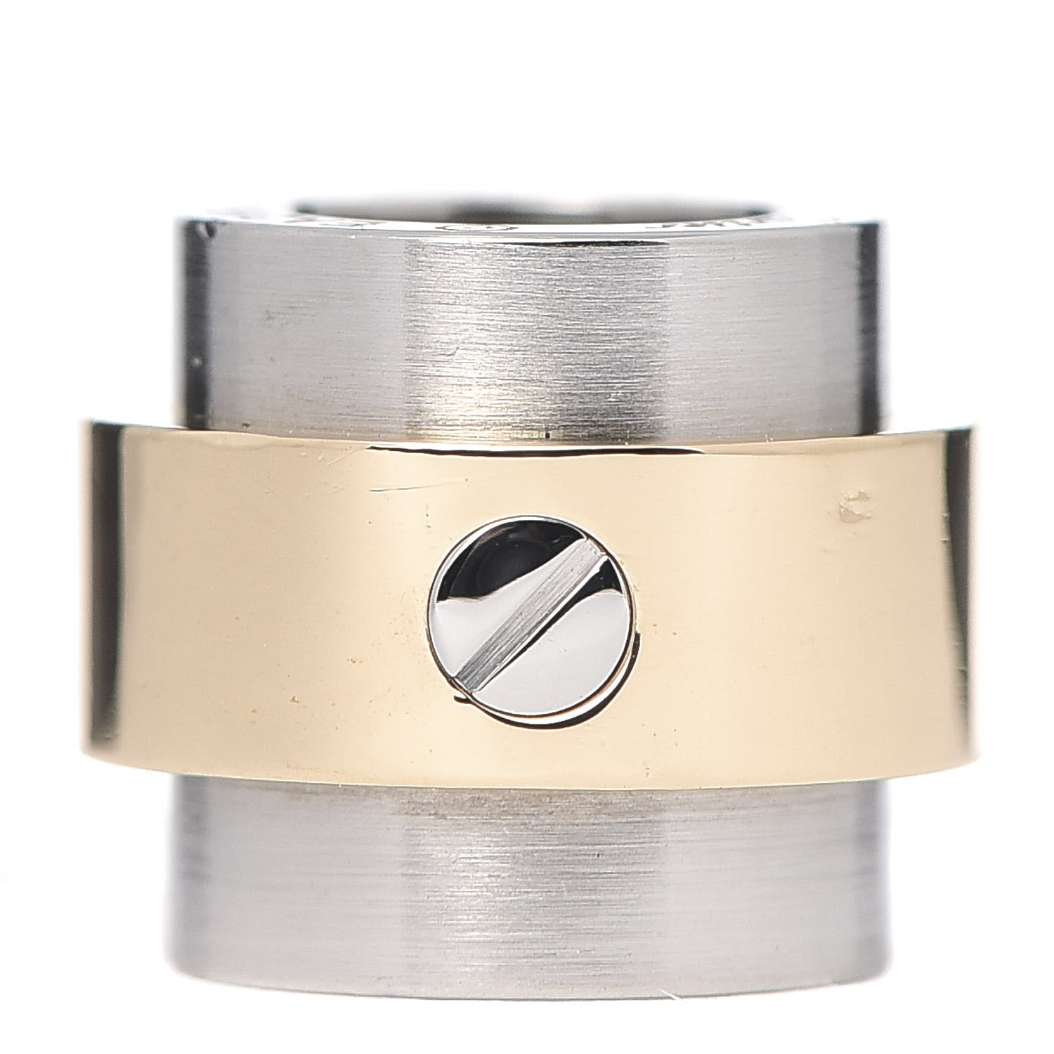 Cartier 18K Yellow Gold Stainless Steel Santos Barrel Pendant 1 of 4