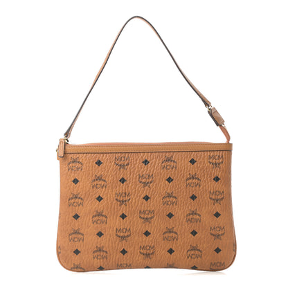 MCM Visetos Liz Shopper Tote Pouch Cognac 1 of 11