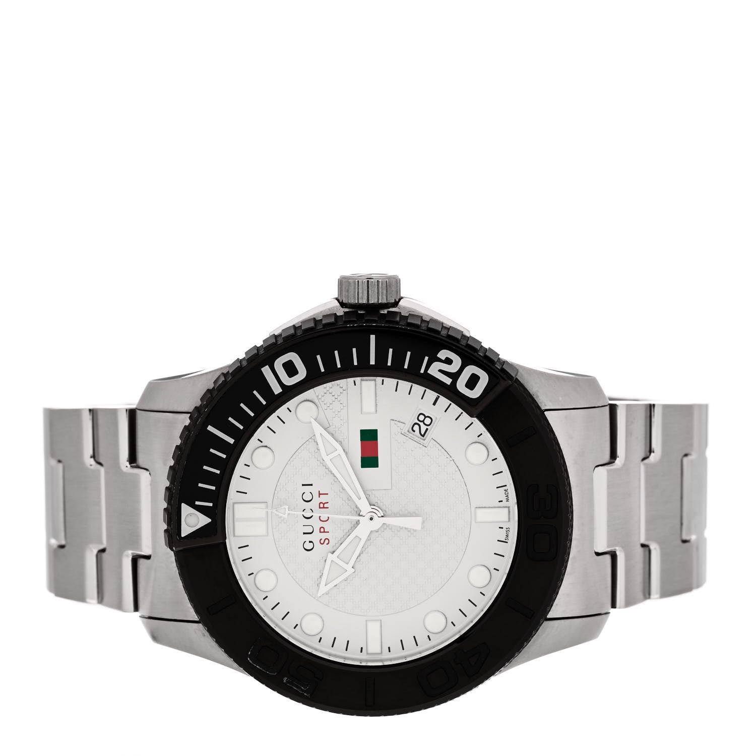 Gucci Stainless Steel 44mm G-Timeless Sport Quartz Watch White 2 of 4