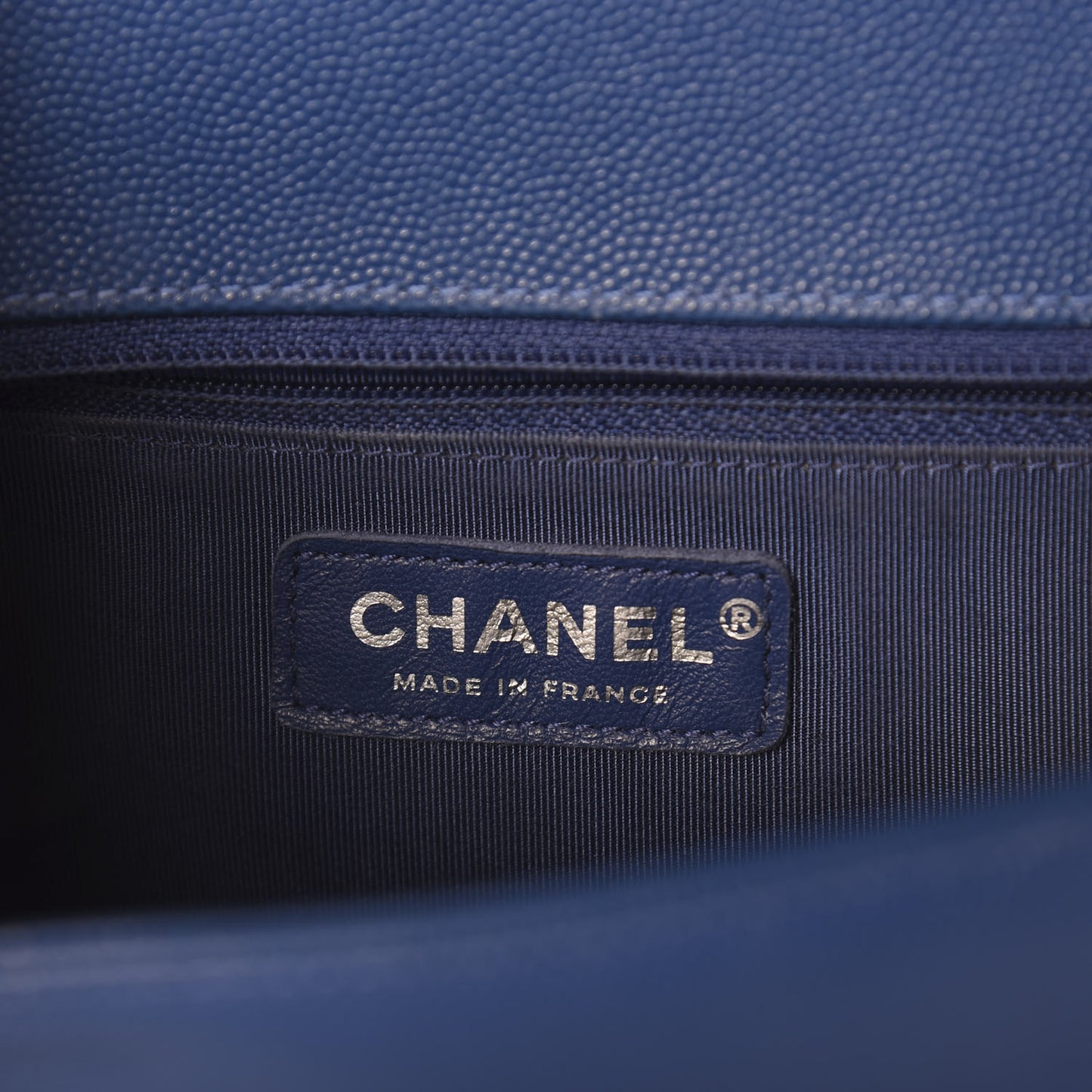 Caviar Quilted New Medium Boy Flap Dark Blue