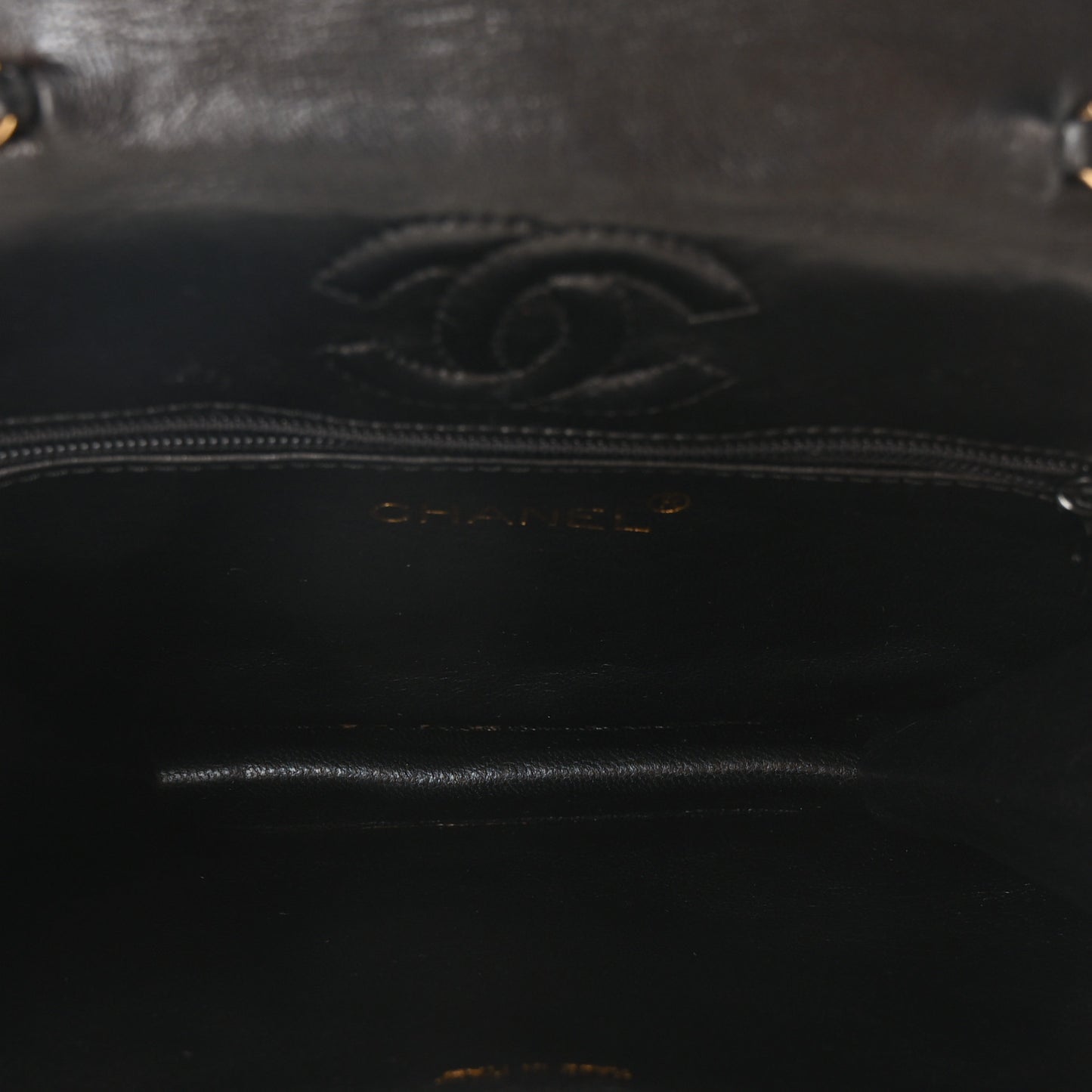 Lambskin Quilted Octagon Flap Black