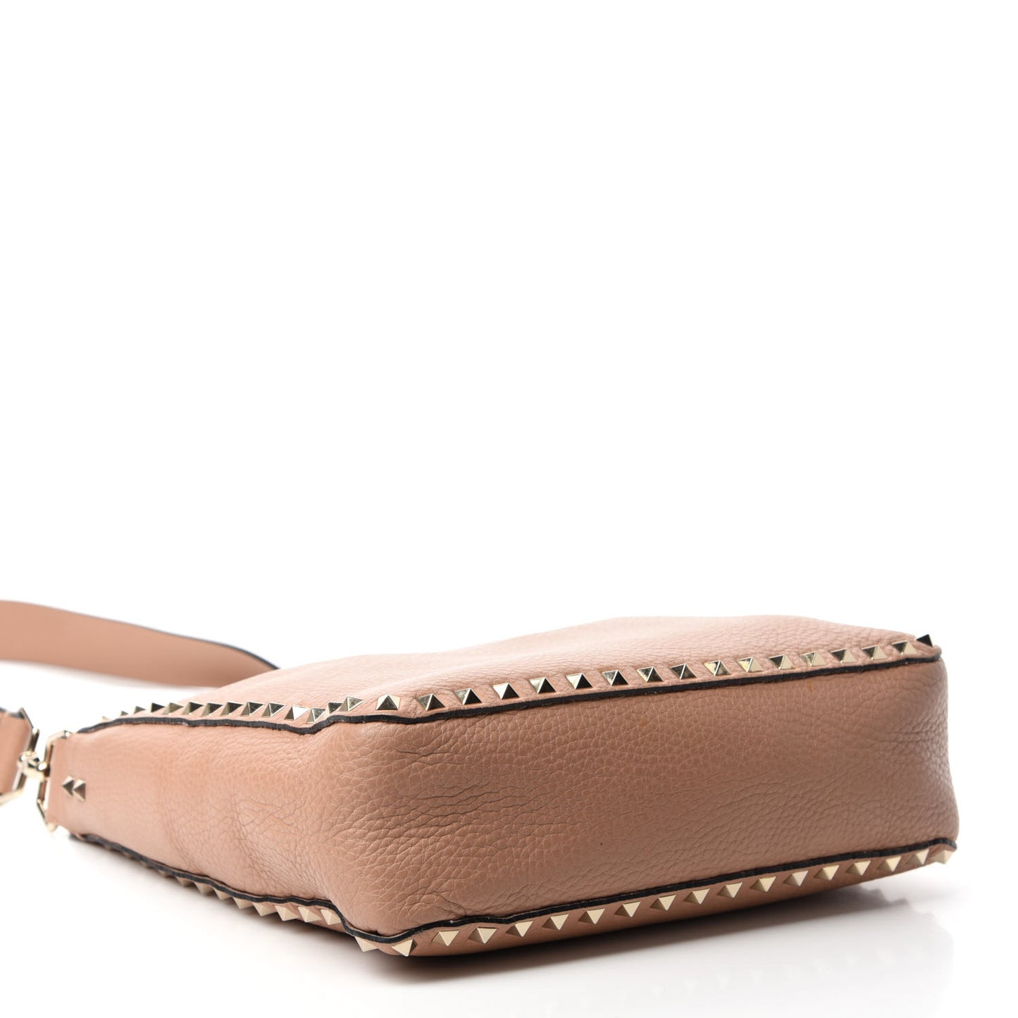 Pebbled Calfskin Small Rockstud Flip-Lock Messenger Bag Skin Sorbet