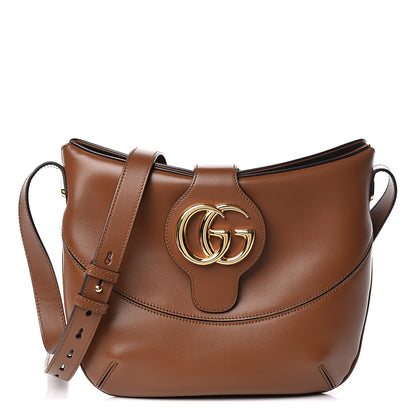 Gucci Boarded Plutone Calfskin Medium Arli Shoulder Bag Nocciola 1 of 10