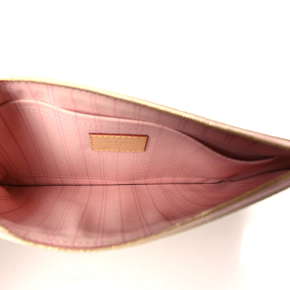Louis Vuitton Damier Azur Neverfull MM GM Pochette Rose Ballerine 5 of 8