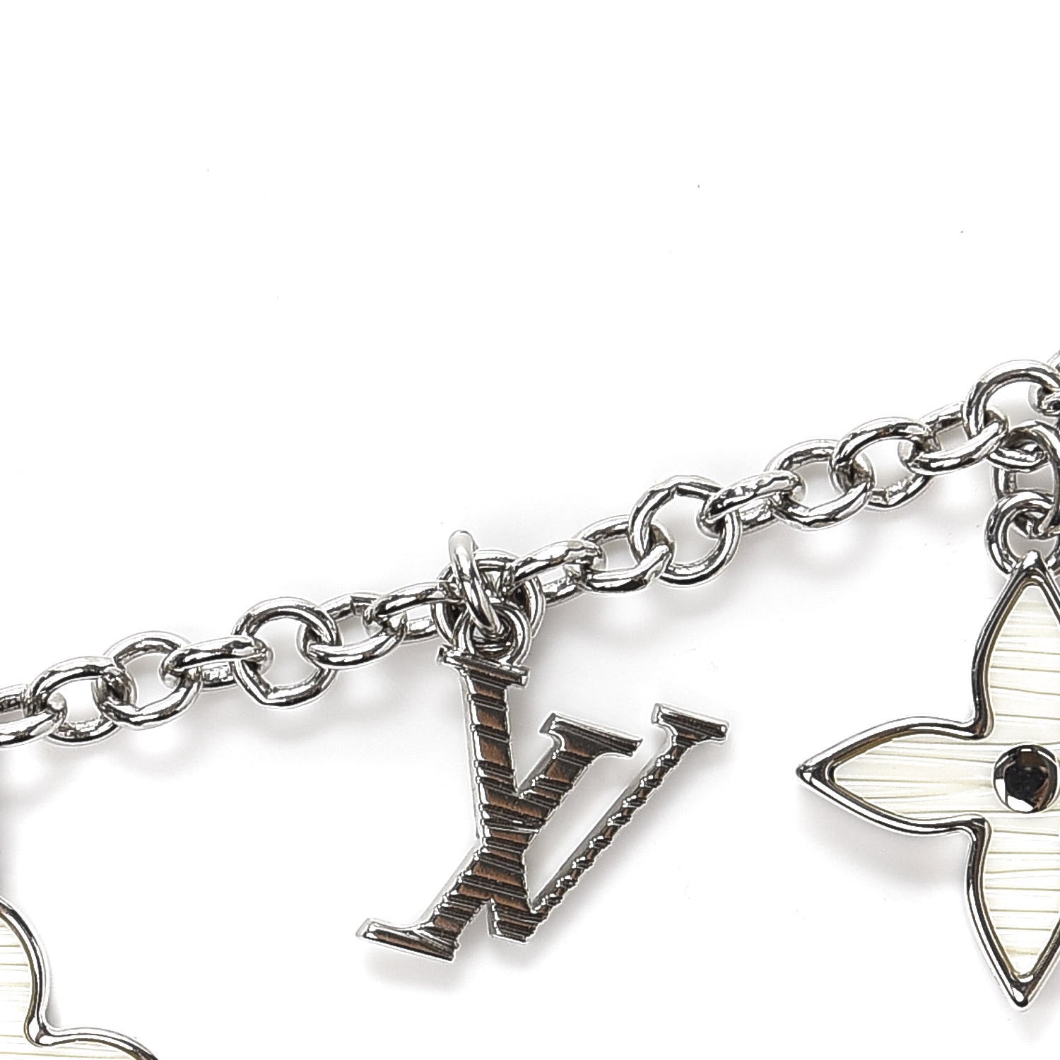 Louis Vuitton Fleur d'Epi Bag Charm Chain Ivory 4 of 6