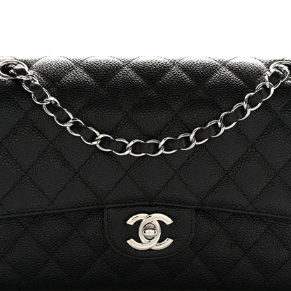 Chanel Caviar Quilted Medium Double Flap Black 8 of 10