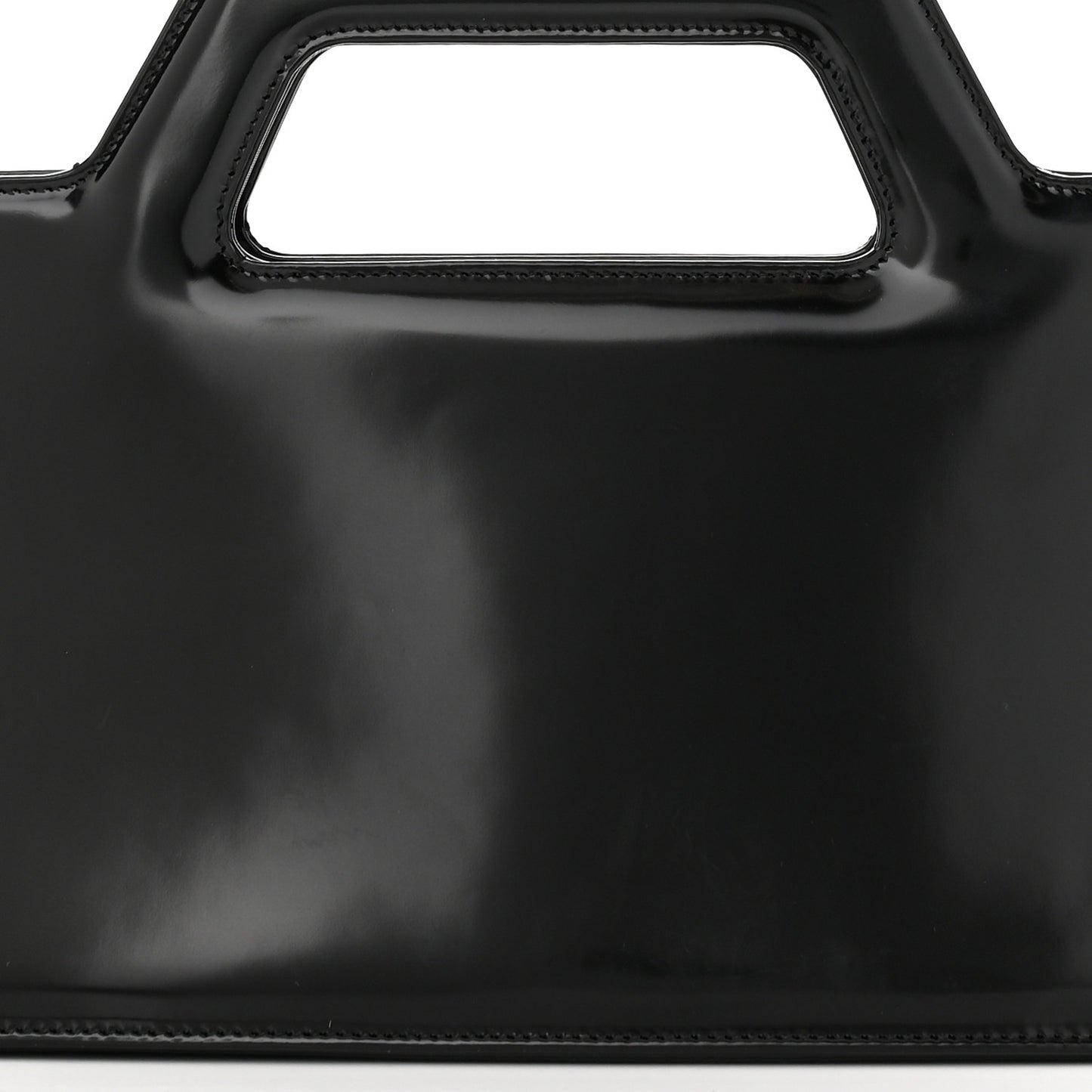 Brushed Off Calfskin Wanda East West Top Handle Bag Black