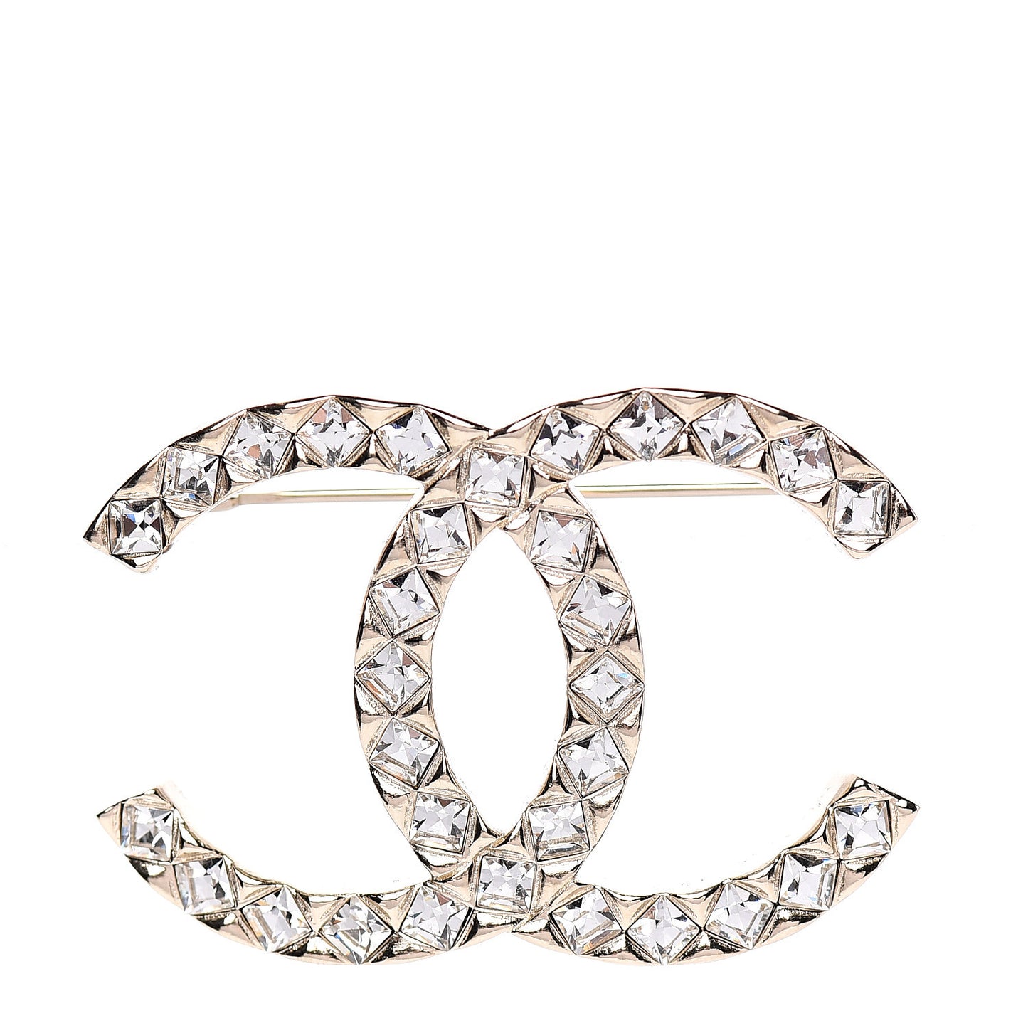 Baguette Crystal High Society CC Brooch Gold