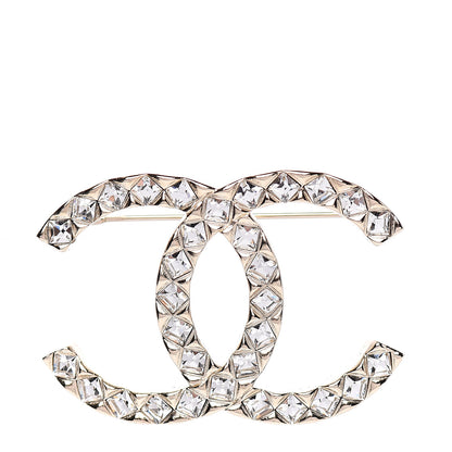 Chanel Baguette Crystal High Society CC Brooch Gold 1 of 5