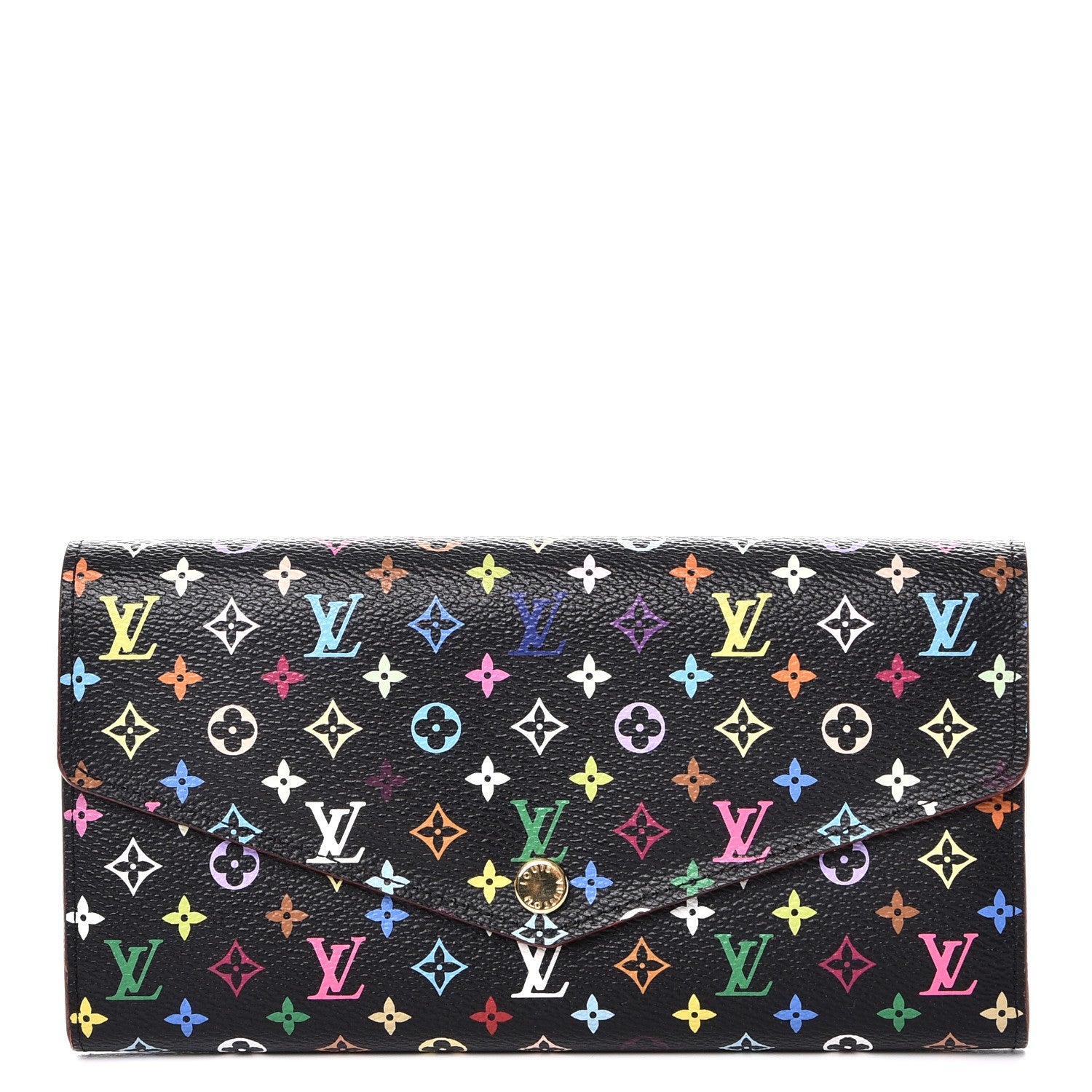 Louis Vuitton Monogram Multicolor Sarah Wallet NM Black Grenade 1 of 8