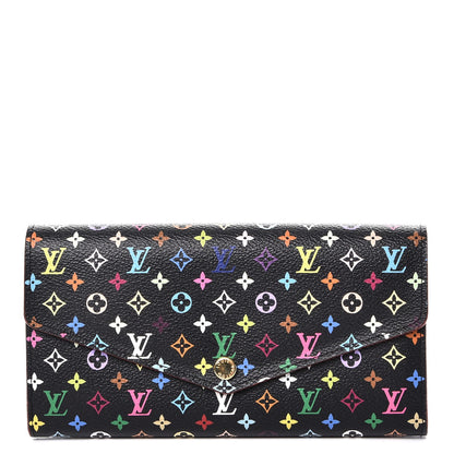 Louis Vuitton Monogram Multicolor Sarah Wallet NM Black Grenade 1 of 8