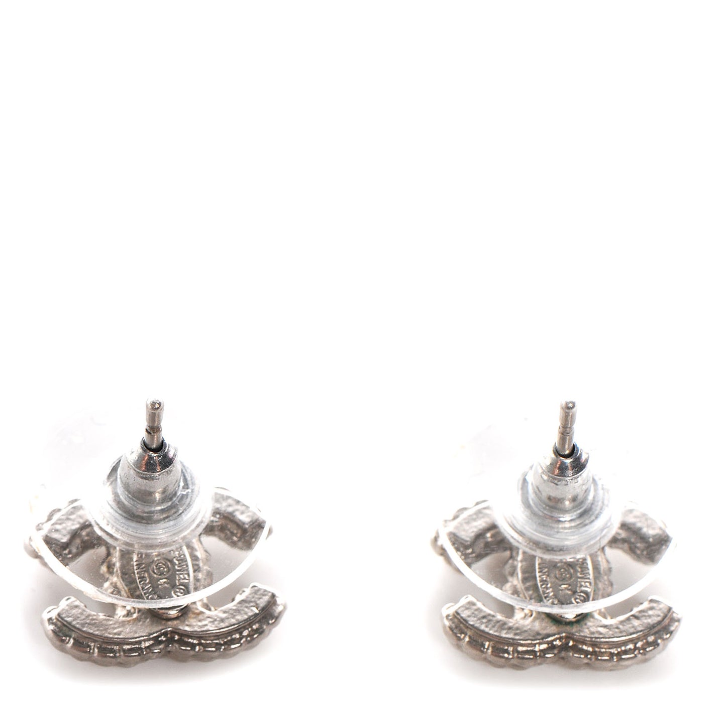 Crystal CC Earrings Silver