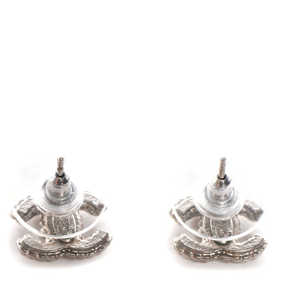 Chanel Crystal CC Earrings Silver 4 of 5