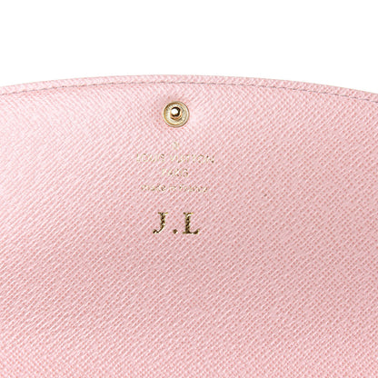 Louis Vuitton Damier Azur Emilie Wallet Rose Ballerine 6 of 17