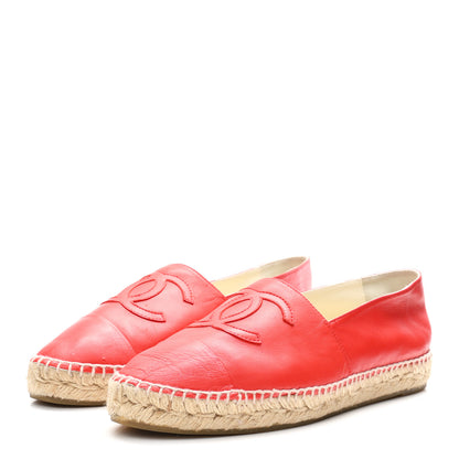 Chanel Lambskin CC Espadrilles 41 Red 4 of 11