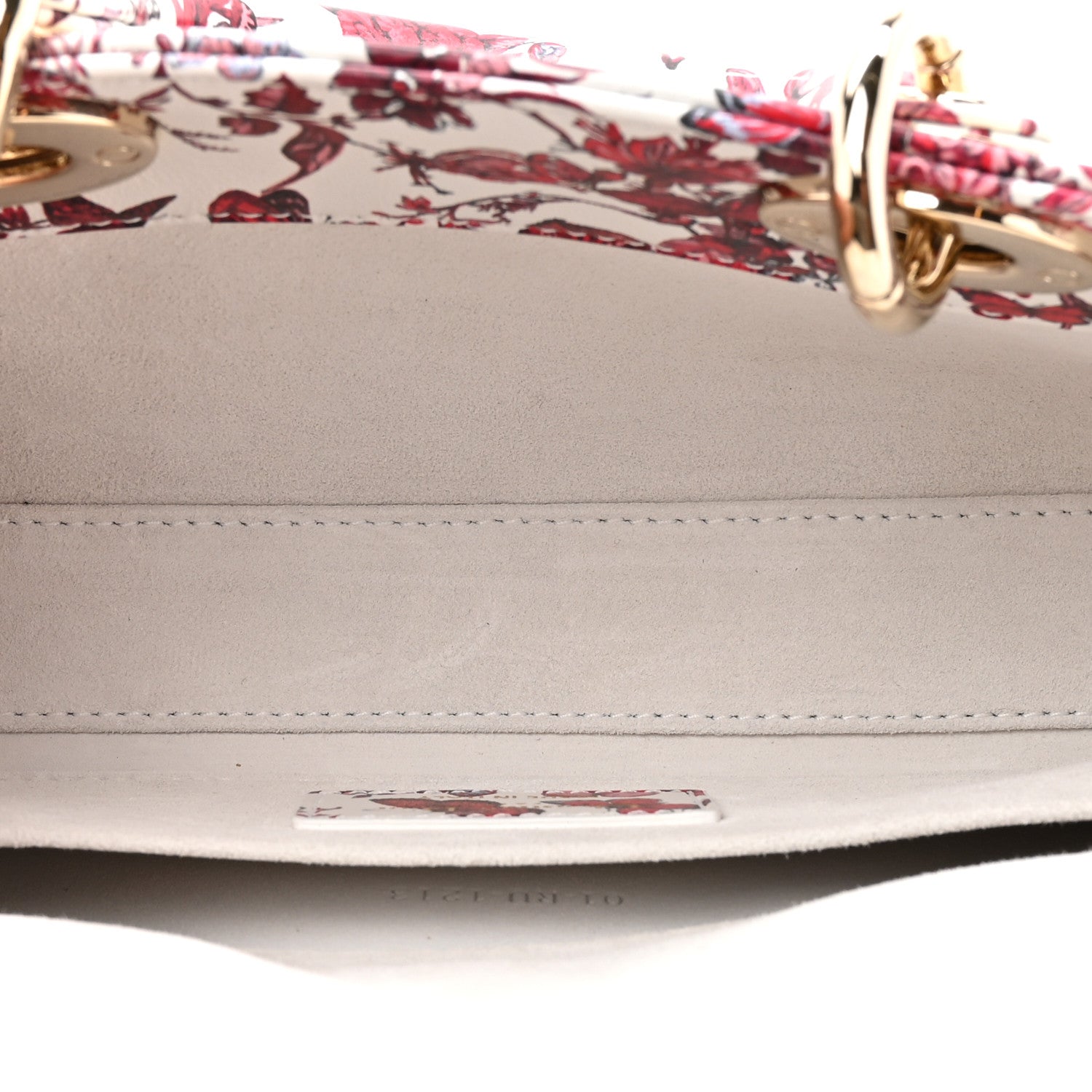 Christian Dior Calfskin Bead Embroidered Ramage Butterfly Lady D-Joy White 4 of 9
