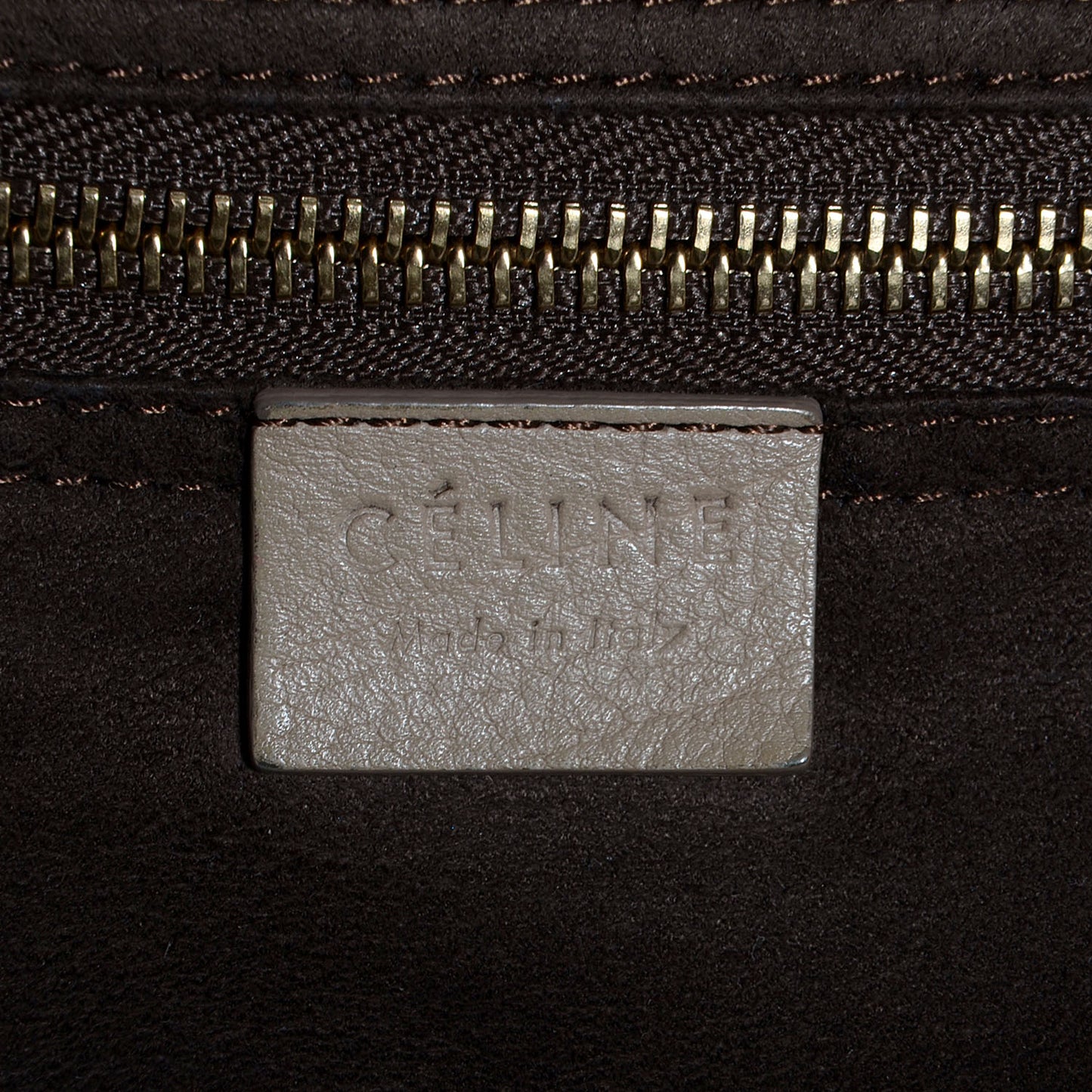 Pebbled Calfskin Mini Luggage Taupe