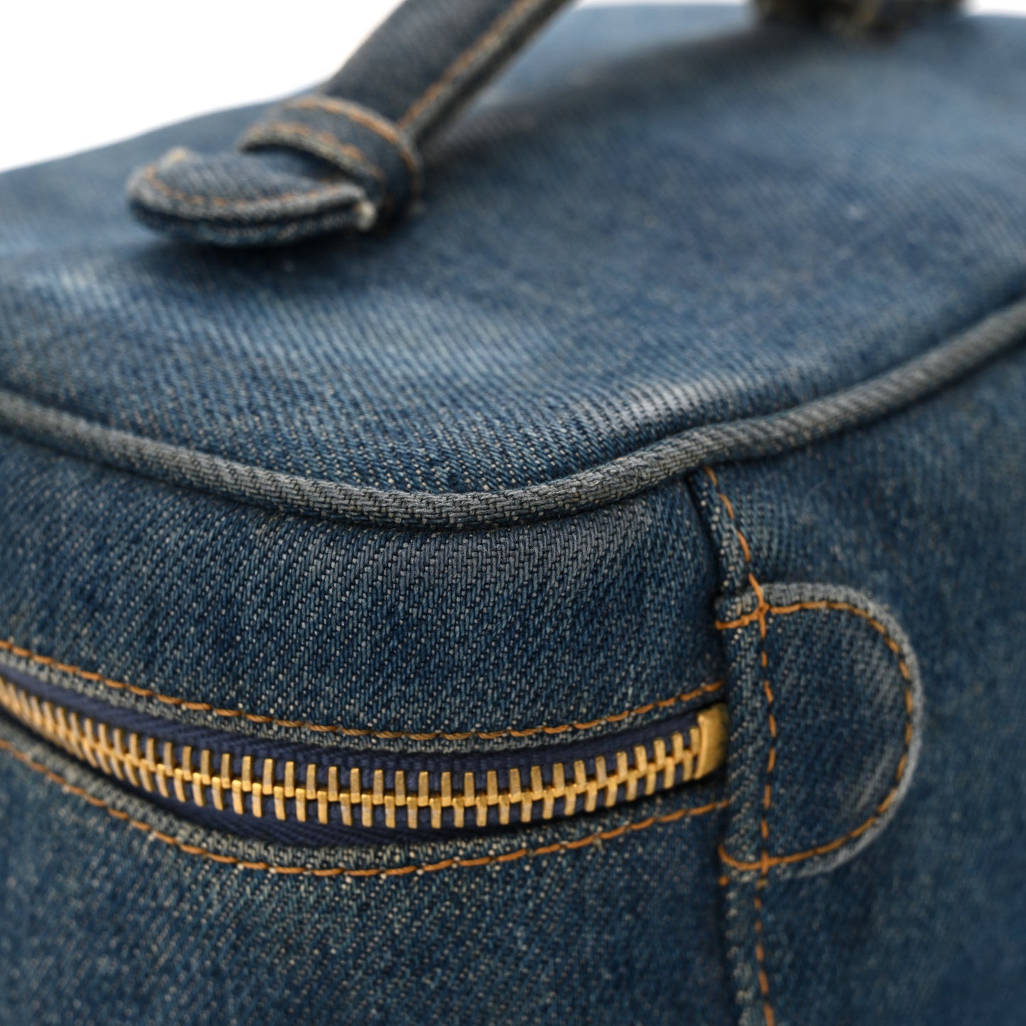 Denim Vanity Cosmetic Case Blue