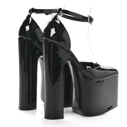 Valentino Garavani Patent DiscoBox 80/180mm Platform Pumps 35 Black 4 of 9