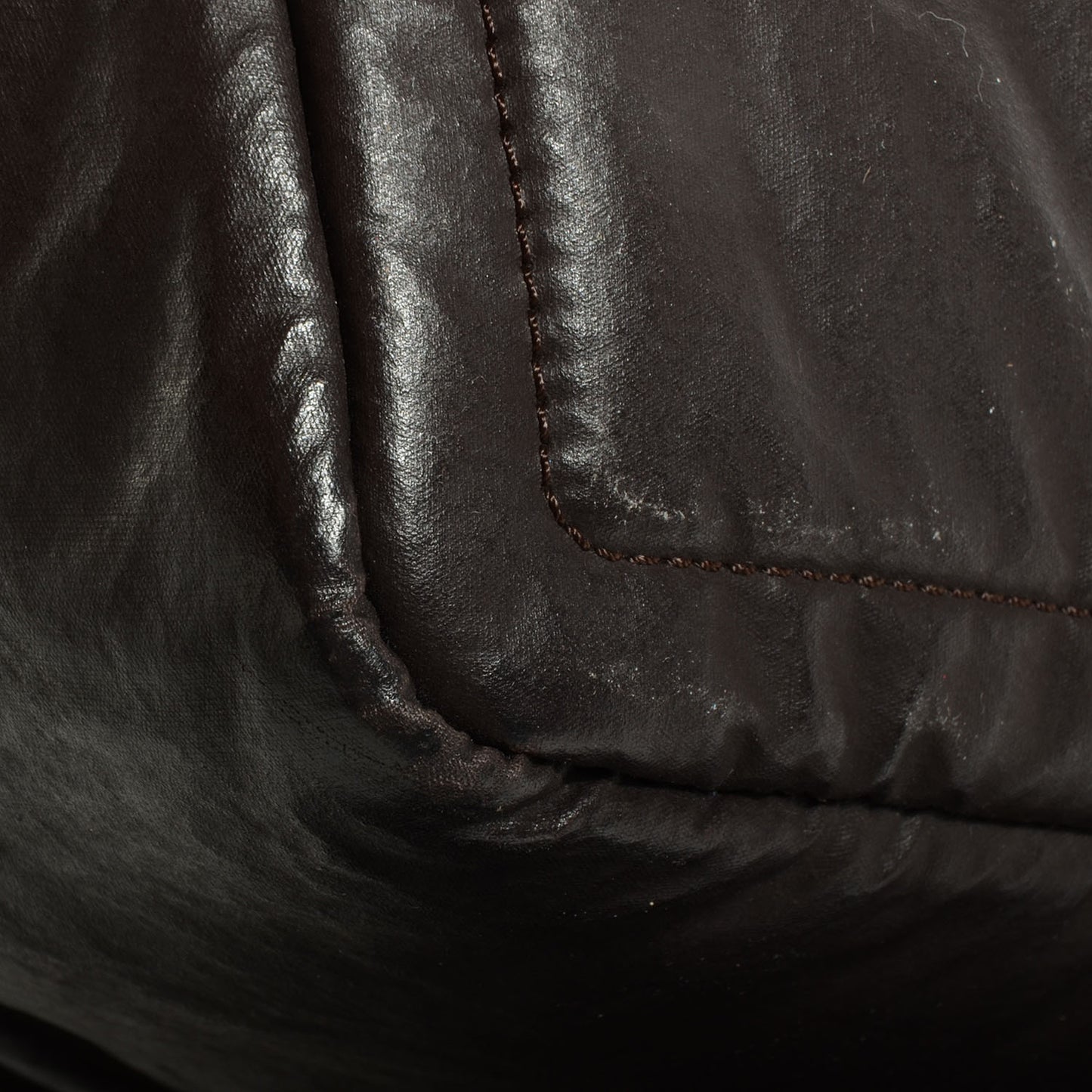 Coated Canvas Quilted Large Garment Travel Bag Brown