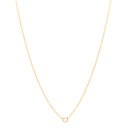 Tiffany 18K Yellow Gold Diamond .12ct Elsa Peretti Diamonds by the Yard Pendant Necklace 1 of 4