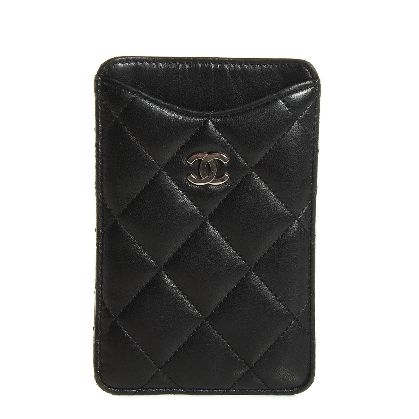 Lambskin Quilted Phone Case Black