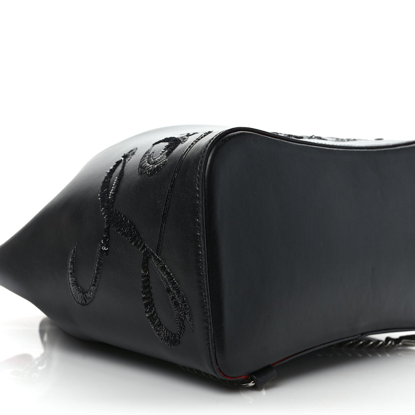 Calfskin Paris Marie Jane Logo Backpack Black