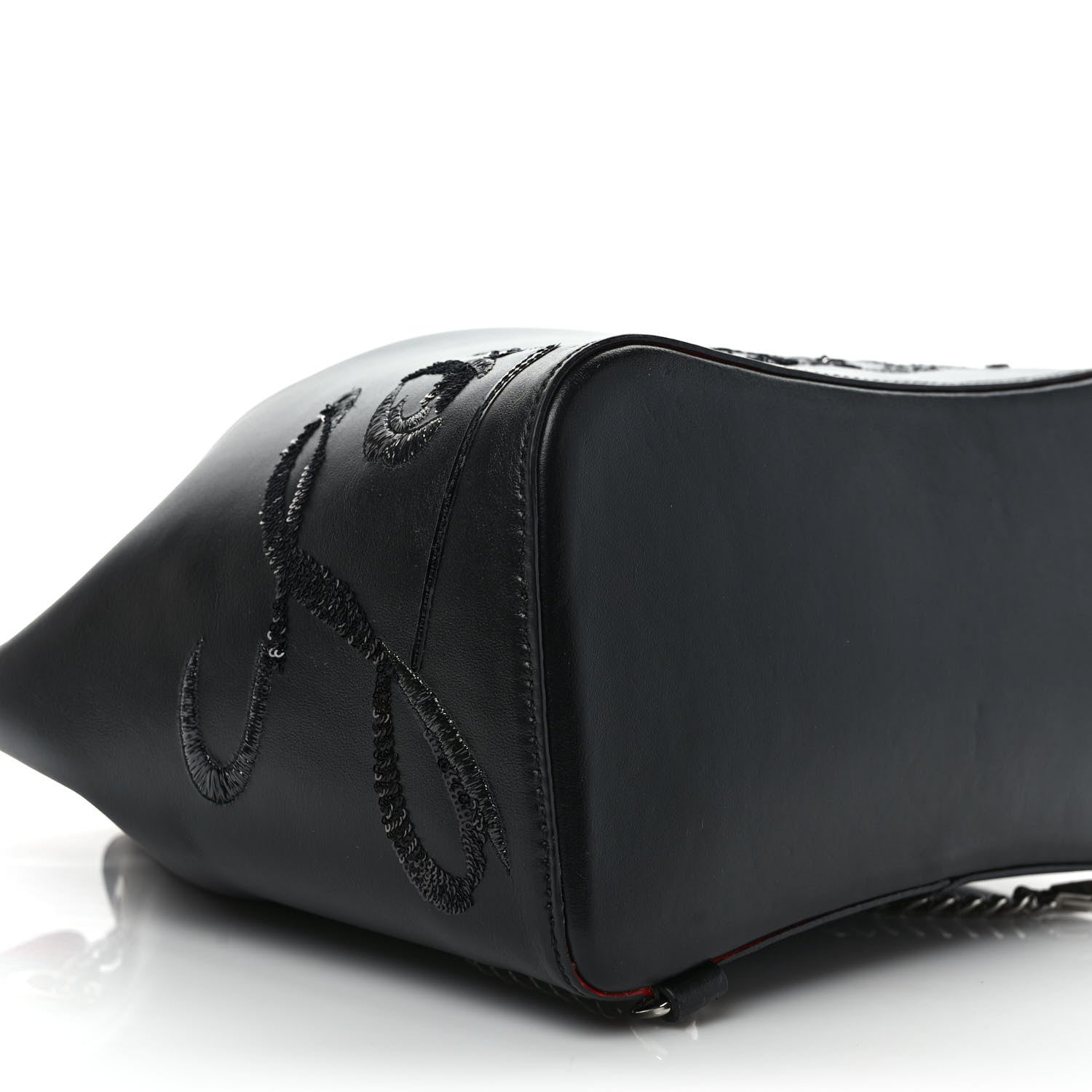 Christian Louboutin Calfskin Paris Marie Jane Logo Backpack Black 7 of 11