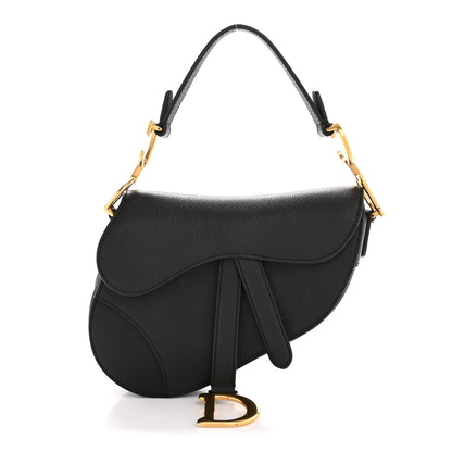 Christian Dior Grained Calfskin Mini Saddle Bag Black 1 of 14