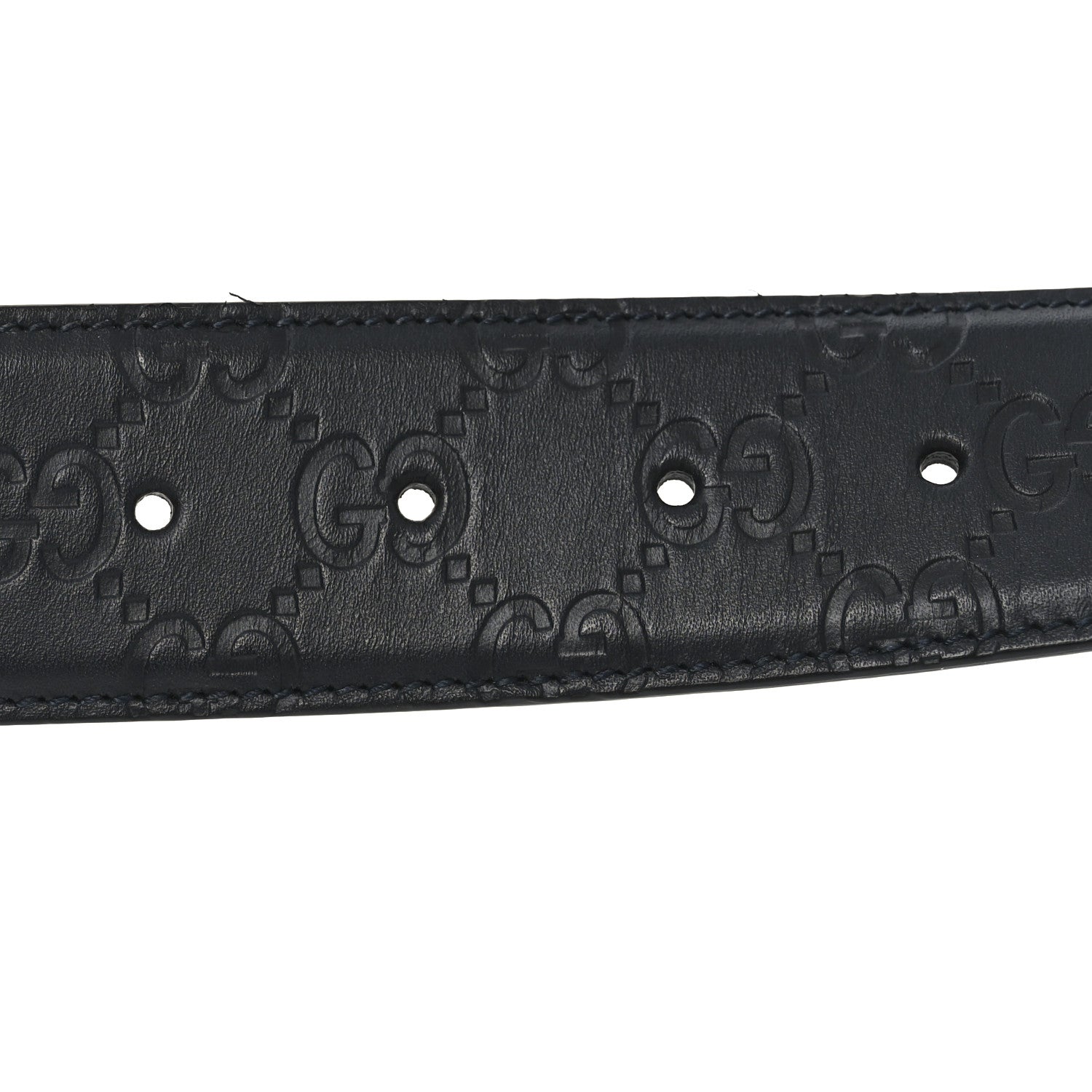 Gucci Guccissima Signature Interlocking G 40mm Belt 80 32 Black 5 of 5