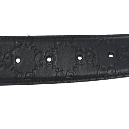 Gucci Guccissima Signature Interlocking G 40mm Belt 80 32 Black 5 of 5