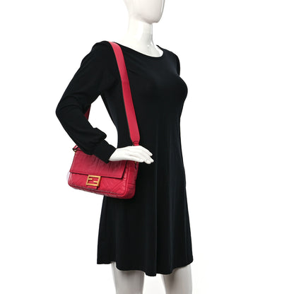 Fendi Nappa FF 1974 Embossed Baguette Lampone 2 of 8