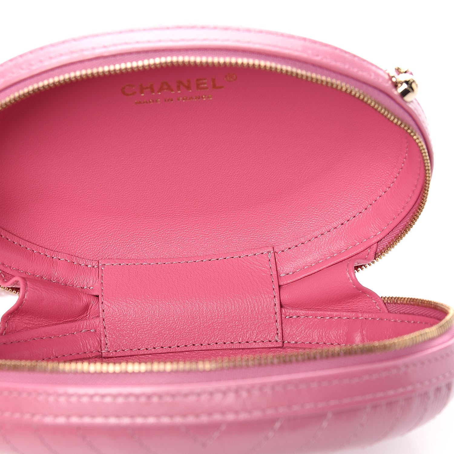 Chanel Calfskin Chevron Stitched Evening Bag Pink 5 of 10