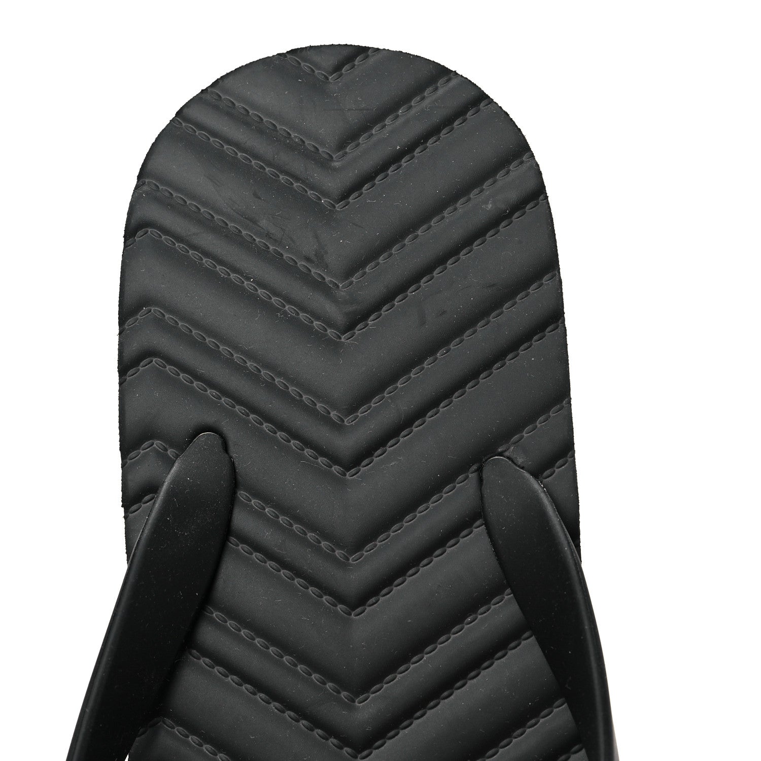 Gucci Rubber Chevron Mens GG Thong Flat Sandals 11 Black 7 of 7
